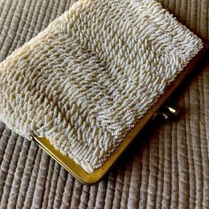 Vintage beaded clutch, Audrey Hepburn @ Oscars